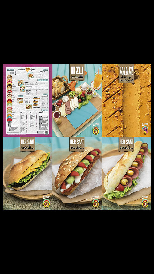 Kemal Usta Waffles Menu Design